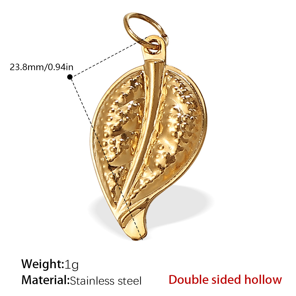 P223g pendente in oro cavo bifacciale