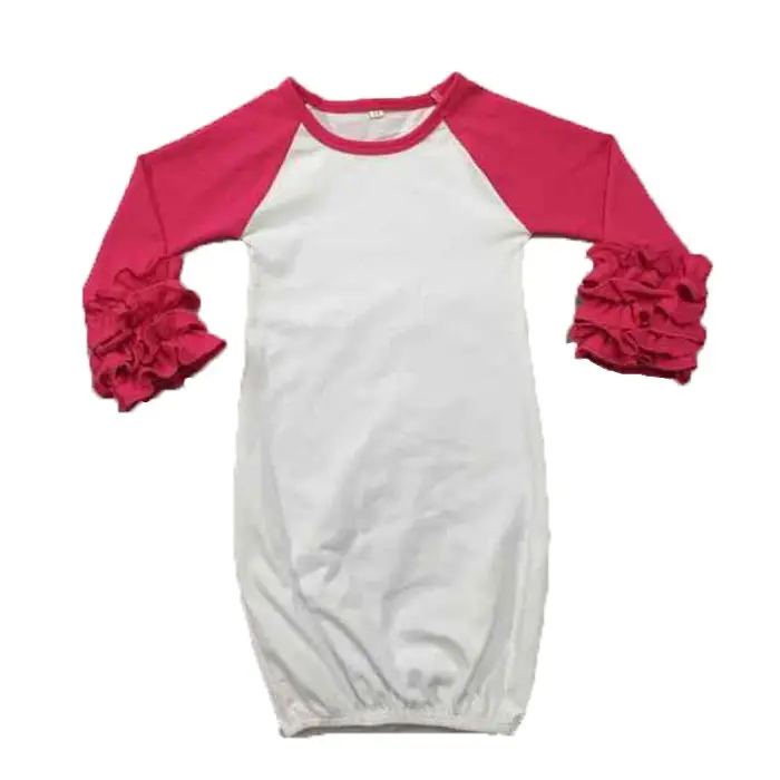 Pelele de Diseño de manga de glaseado para niños, ropa de bebé de sandía, venta al por mayor, vestido de bautizo de niño raglán rojo