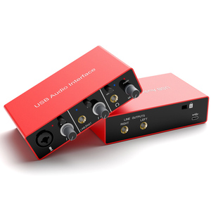 Factory Price Customizable Interface Audio Studio Xlr Pro 2in2out Irig2 Sound Card Studio Recording Mixer Usb Audio Interface - Product Image 1