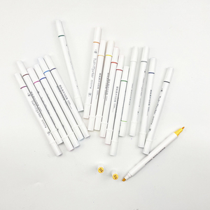 Factory Cheap Custom 18 Colors Fiber <strong>Nib</strong> Dual <strong>Tip</strong> Alcohol Ink Twin <strong>Marker</strong> Pen Set