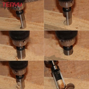 8Pcs Tapered <strong>Taper</strong> 5/8&quot; 1/2&quot; <strong>3</strong>/8&quot; 1/<strong>4</strong>&quot; Drill Bit Cutting Tool Round Tube Type Wood Plug Cutter Set with Straight Shank - Product Image 6