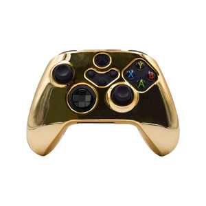 Xbox serisi X oyun denetleyicisi için altın kaplama kabuk koruyucu kılıf cilt degrade mavi mor kapak Xbox kablosuz denetleyici - Product Image 5
