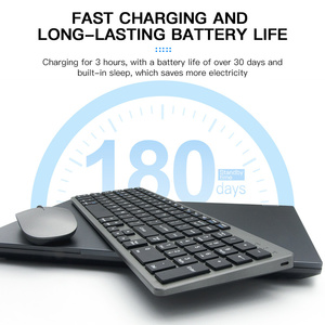 Rechargeable Office <strong>Wireless</strong> Dual Model BT 2.4g <strong>Keyboard</strong> and Mouse Combos Business Style <strong>Keyboard</strong> <strong>Wireless</strong> for Tablet <strong>Computer</strong> - Product Image 4