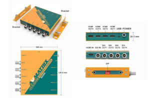 AVMATRIX SD2080 Diseño de metal Entrada SDI o HDMI Divisor y convertidor de video de 8 canales Simultáneamente Salida SDI de 4 canales y HDMI de 4 canales