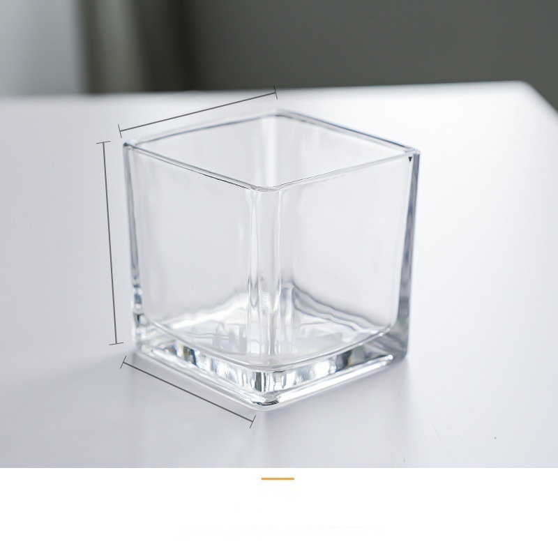 Transparent square cup