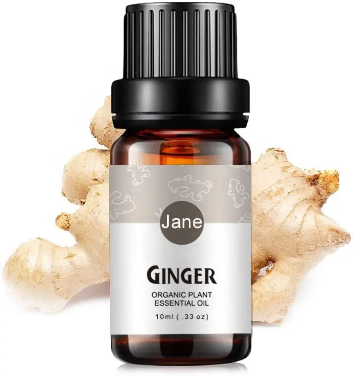 Huile essentielle de gingembre 100% pure huile de gingembre biologique pour diffuseur d'air Massage soins de la peau Humidificateur cosmétiques Savon Bougie Parfum