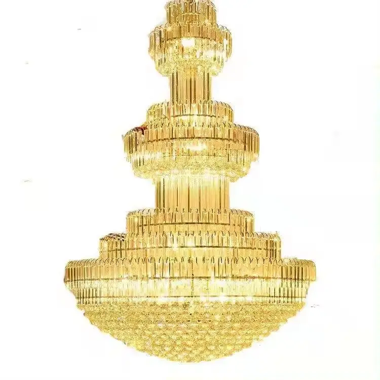 Lampadario di cristallo moderno a Led lampadario decorativo grande lampadario Post moderno Hotel di lusso Villa Hall lampadario di cristallo