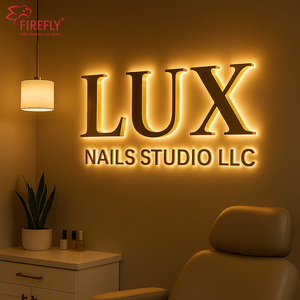 Tùy chỉnh 3D ngoài trời biển hiệu logo signage thép không gỉ Acrylic dấu hiệu Backlit dấu hiệu ánh sáng dẫn đăng ký cho studio Salon - Product Image 1