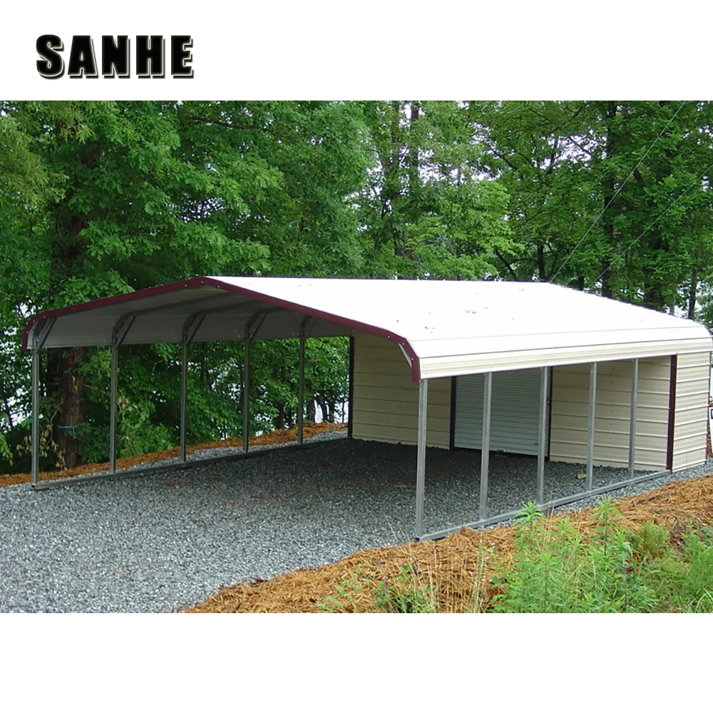 3.3M X 6M X 2.4M/11 'X 20' X 8 'Verticale Stijl Gebruikt stalen Gebouwen Voor Koop Loodsen En Carports