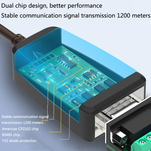 DTECH çift FTDI çip CP2102 SP485 kablo USB 2.0 ila RS232 seri DB9 adaptör kablosu 0.5M 1.5M - Product Image 4