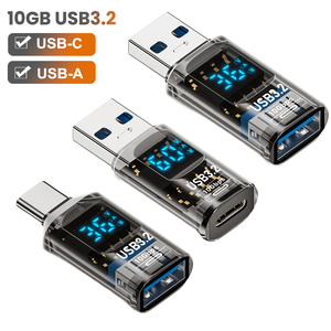 อะแดปเตอร์แสดงผลดิจิตอล3.2 USB โลโก้ OEM ตัวแปลง USB ตัวผู้เป็น USB ตัวเมีย10กิกะบิตชาร์จข้อมูลได้อย่างรวดเร็วสำหรับแล็ปท็อปพีซี - Product Image 1