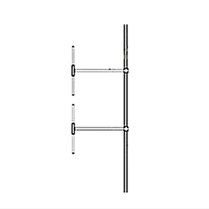 YXHT <strong>2</strong>-bay FM Dipole Antenna ( <strong>2</strong> Pcs of <strong>1</strong>-bay Antenna + <strong>2</strong>-way Power Divider + Connected Wires ) - Product Image 1