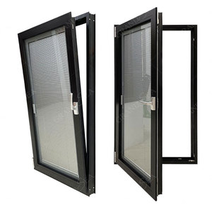 Ventana de huracán de inclinación y giro rota térmica NFRC con persianas internas de red de pantalla - Product Image 1