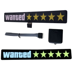 <strong>5</strong> Stars Wanted Glow Panel Light up <strong>Led</strong> Car Window Windshield Stickers <strong>Led</strong> Sticker Light for Car - Product Image 2