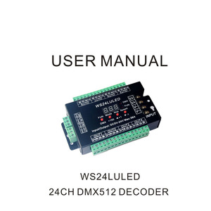 DC5V-24V 36A 8 портов RGB Цифровой дисплей декодер 24ch dmx512 Контроллер WS24LULED - Product Image 4