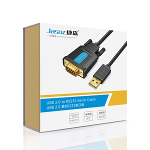 Jasoz USB 2.0เป็น RS-232อนุกรม DB9 9 PIN FTDI ชิปเซตคู่สายแปลง1.5ม. 3ม. 5ม. สำหรับ Windows Linux MacOS - Product Image 2