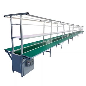Línea de montaje de producción de cinta transportadora de PVC plana Mini Industrial de altura ajustable fácil de limpiar Sistema de máquina de cinta transportadora - Product Image 5