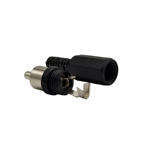 Conector RCA macho negro PVC plástico Video TV señal conector salida entrada macho RCA enchufe RCA Audio enchufe PIN conectores - Product Image 3