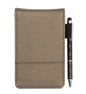 Small Pocket PU Leather Business <strong>Notebook</strong> Cover Jotter Multifunction A7 Mini <strong>Notepad</strong>,30 Pages Note Paper and Pen Holder - Product Image 1