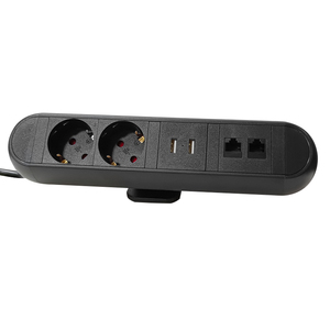 Escritorio Extraíble Escritorio Montaje Multi-Salidas UE Toma de corriente USB Abrazadera de mesa - Product Image 1
