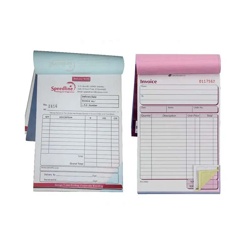 Werbezug Notebook mit A-Klasse karbonscharfer Form mit harter Kraftfarbüberzug Rechnung A5 Kopieren von Notizbüchern für Ladeladen