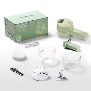 4 in 1 sebze et işlemci için temizleme fırçası ile elektrikli Mini gıda parçalayıcı akülü sarımsak ezici kırıcı kesici - Product Image 6