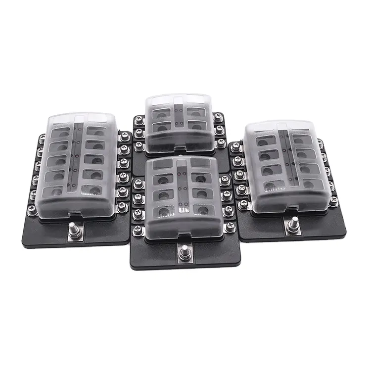 Durable Protection Cover Sticker Label PBT Base Plastic Cover 6 8 10 12 Circuit Way Relay Box Car Fuse Holder Block