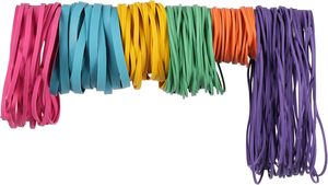 Sortierte Mehrfarbige Gummibänder-Packung Starke Elastische Bänder für Büro, Zuhause, Basteln & Schulgebrauch - Product Image 6