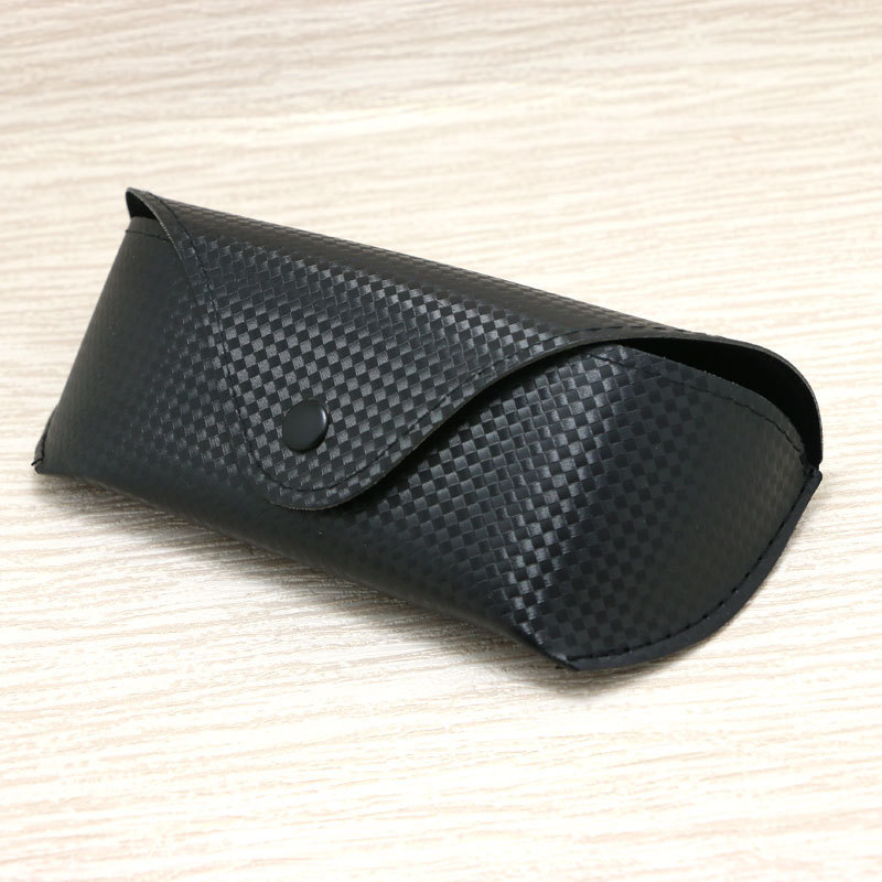 Etui à lunettes en cuir à motif paille