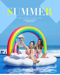 Gobest internet-nổi tiếng Unicorn <span class=keywords><strong>Inflatable</strong></span> PVC dưa hấu Nàng Tiên Cá Float phòng chờ Ghế đệm không khí ngoài trời nước Float giường - Product Image 1