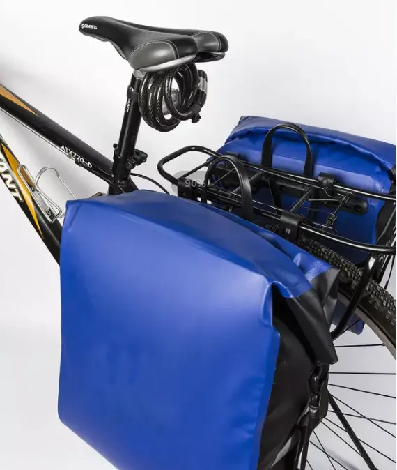 Sacoche arrière de grande capacité en PVC pour vélo, sac de rangement étanche pour le cyclisme, le shopping et les voyages