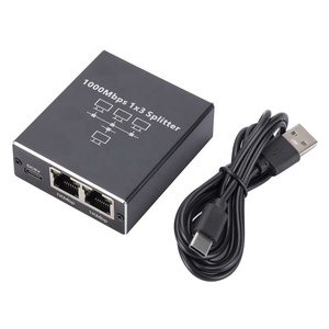 1 2 RJ45ギガビットイーサネットスプリッター1000Mbpsコネクタアダプター1 3ウェイLANイーサネットビデオスプリッターOEM工場 - Product Image 2