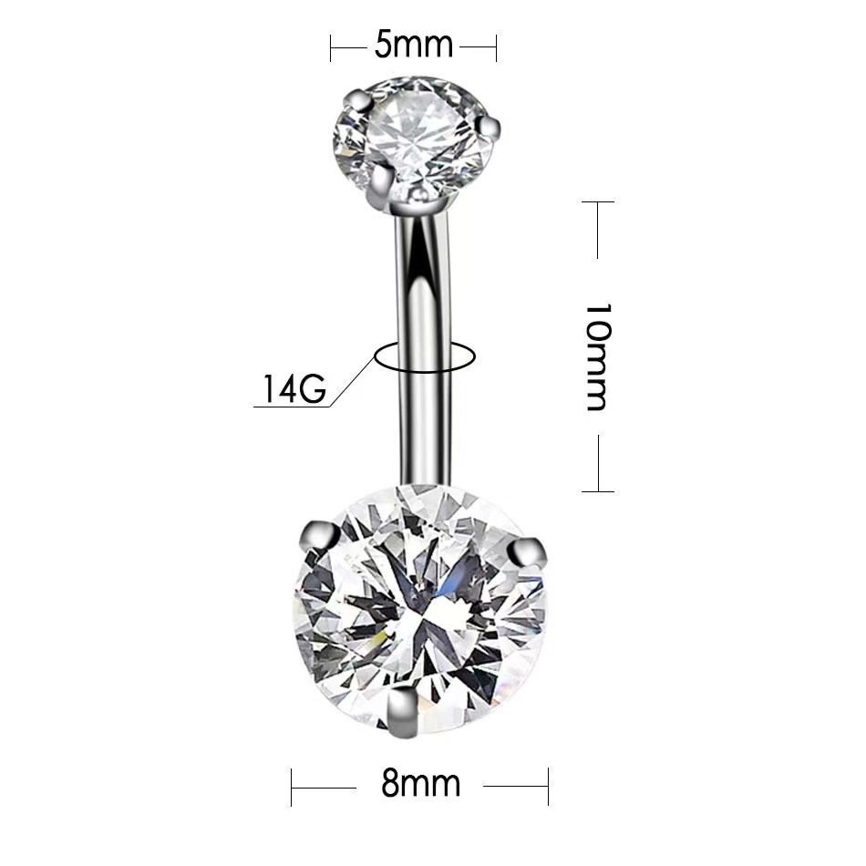 Zircon rond blanc naturel titane