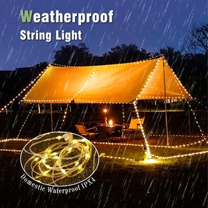 65.6ft recargable portátil tipo C carga rápida Camping cadena luces 5 modos de iluminación impermeable al aire libre decoración de Navidad - Product Image 6