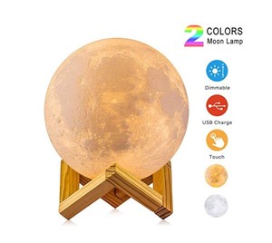 16 renk değiştirilebilir 8cm 10cm 13cm 15cm 18cm 20cm 3D baskı ay lambası masa lambası bebek gece lambası - Product Image 3