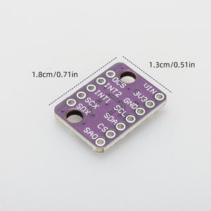 GY-BMI160モジュール6DOF 6軸角速度ジャイロスコープ + 重力加速度センサーIIC SPI for Arduino - Product Image 6