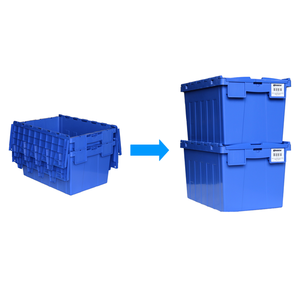 Large Volume Factory Wholesale Easy Move <strong>and</strong> Easy Clean Plastic PP Storage <strong>Stack</strong> <strong>and</strong> <strong>Nest</strong> <strong>Crate</strong> for Office <strong>and</strong> Home Moving