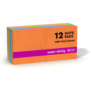 Logo personalizzato 3*3 pollici note adesive di colore brillante per Notebook casa e scuola personalizzato blocco note blocco note - Product Image 1
