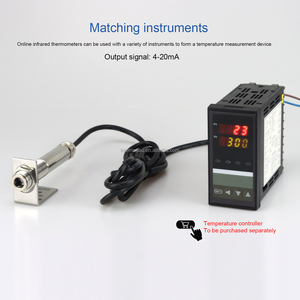 Transmisor de temperatura láser de salida de 4-20mA, pirómetro, termómetro IR sin contacto, Sensor de alta temperatura - Product Image 4