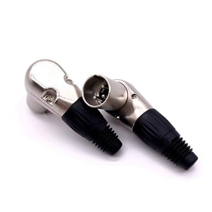 4 Pin XLR erkek/kadın ses kablosu dik açı konnektör tak <span class=keywords><strong>Jack</strong></span> siyah/gümüş