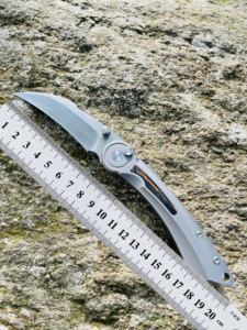 سكين قابل للطي مُجمّع بخبرة EDC D2 دقة مقبض تيتانيوم باستخدام الحاسب الآلي للاستخدام القتالي للمطبخ سهل الاستخدام من شركة التصنيع الأصلية - Product Image 5