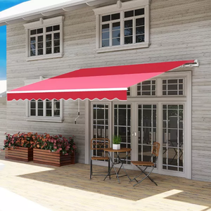 12' X 10' Manual Retractable Awning with with Adjustable and Versatile Design for Patio, <strong>Balcony</strong>, Yard - Product Image 5
