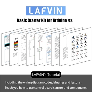LAFVIN MCU Board 1602 LCD motore Driver Breadboard resistenze led includono R3 Board,LCD1602 IIC con Tutorial per arduino R3