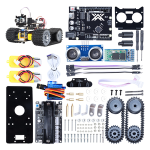 Tscinbuny Kit di avviamento per auto Robot intelligente da te C/C per Arduino Kit di programmazione per serbatoio robotico stelo Open Source Starter Kit robotico - Product Image 4