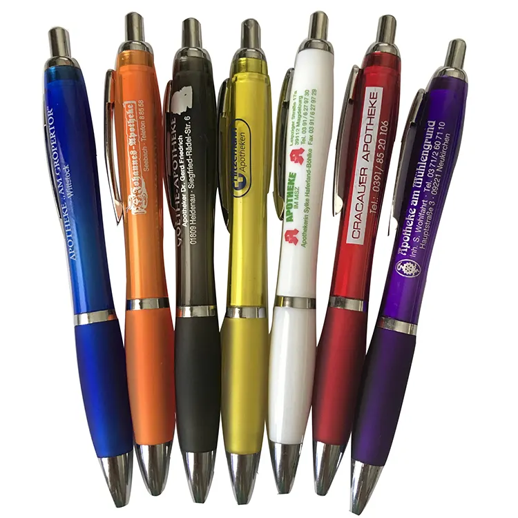 Amerpromo प्लास्टिक Ballpoint कलम के साथ अनुकूलित मुद्रण लोगो कोई खून बहाना कलम बाइबिल कलम ठीक टिप मिश्रित रंग पैक