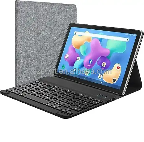 10 pulgadas Wifi Tablet Pc con teclado y bolígrafo Android 12,0 2GB + 32GB Android Tablet Hd pantalla táctil Pad tableta de dibujo para la escuela