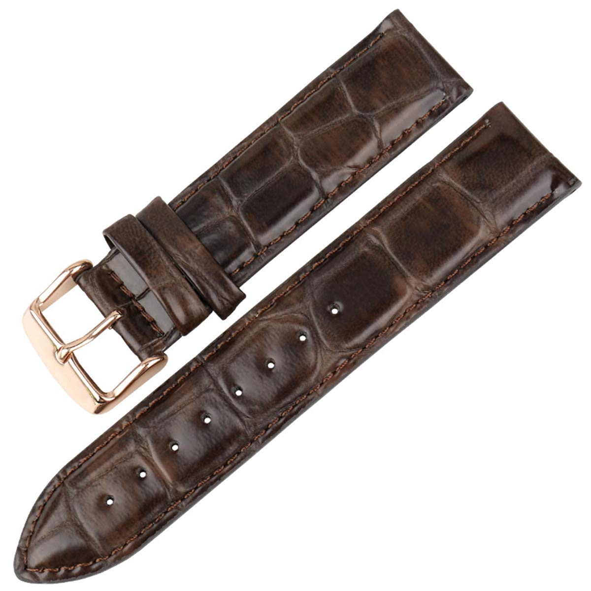 Cinturino Bamboo Brown + fibbia oro rosa