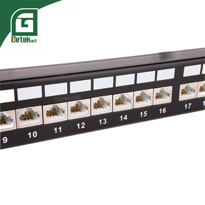 GETEKnet 19 Inch 1U FTP 24 Port RJ45 <strong>Patch</strong> <strong>Panel</strong> 24 Port cat 6 <strong>Module</strong> <strong>with</strong> Efficient Cable Management - Product Image 4