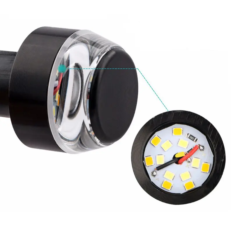 Motorrad beleuchtungs system 12V LED Blinker Zweifarbige Seiten anzeige Lampe Griff Blinker Griff Mini-Fahren