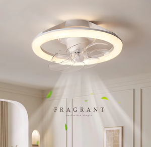 Ventilador de techo inteligente Bluetooth De 48cm y 18,9 pulgadas con cabezal oscilante de 360 °, luz LED regulable, enchufe de Control remoto, luz de ventilador - Product Image 3